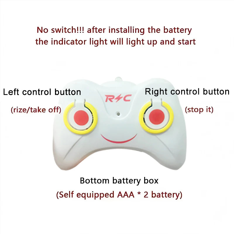 Mini Drone Rechargeable Mini RC Drone Remote Safe Fall-resistant RC Helicopters Drone Children Toys（No Remote Control Battery)