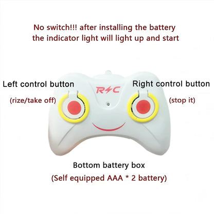 Mini Drone Rechargeable Mini RC Drone Remote Safe Fall-resistant RC Helicopters Drone Children Toys（No Remote Control Battery)