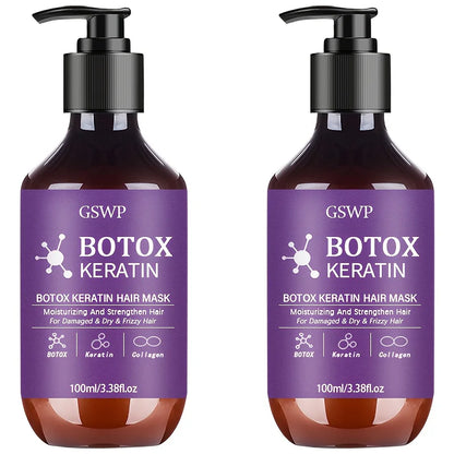 GSWP Botox Keratin Hair Mask, moisturizes and strengthens damaged hair, reduces frizz, split ends and tangles.100ml/200ml