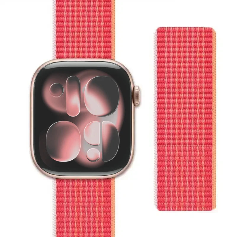 Nylon Loop for Apple Watch Band S11 46mm 40mm 44mm 45mm 42mm 41mm 49mm Smart Belt Bracelet for IWatch 11/10/9/8/7/6/SE/5/4 Strap