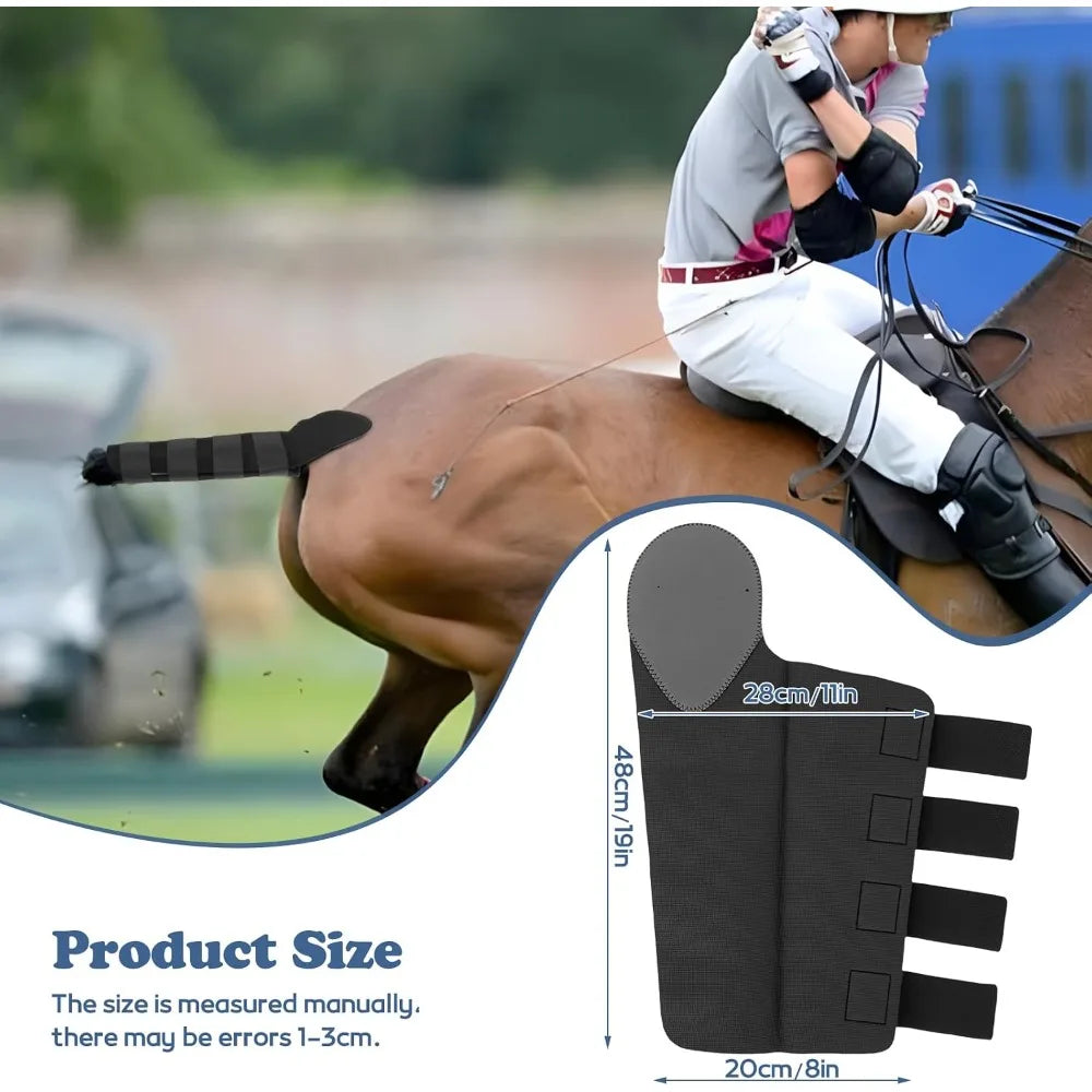 Horse Tail Protector Wrap Adjustable Horse Tail Guard Anti‑Rubbing Equestrian Equipment for Horse Transportation Training