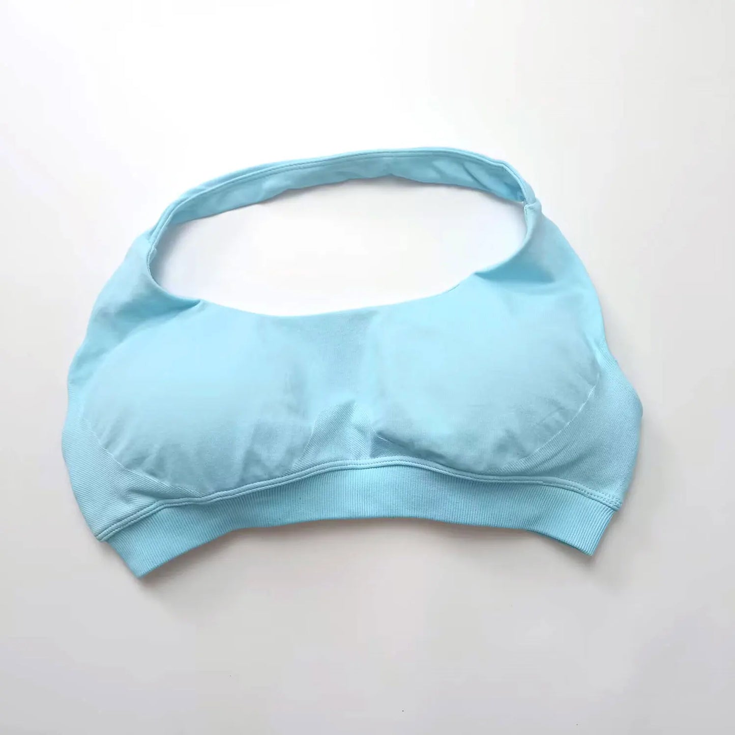 NCLAGEN Sports Bra Women Sportswear Seamless Halter Top High Support Push-up Open Back Gym Wear Fitness Yoga Workout Underwear