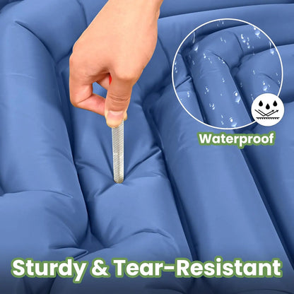 Outdoor Camping Inflatable Mattress Sleeping Pad With Pillows Ultralight Air Mat Built In Inflator Pump Hiking