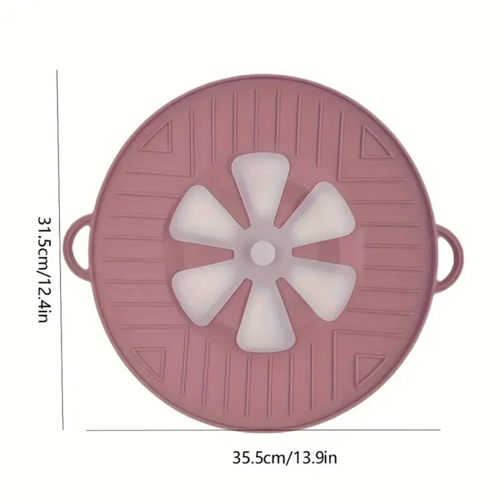 Boiling Protection Cover - High Temperature Resistant Silicone, Microwave Splash Cover, Vent Design, Detachable, Easy to Clean