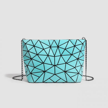 Women's Stylish Foldable Rhombus-Patterned Crossbody Bag, Korean and Japanese Trendy Shoulder and Handbag, Popular Fashion Item