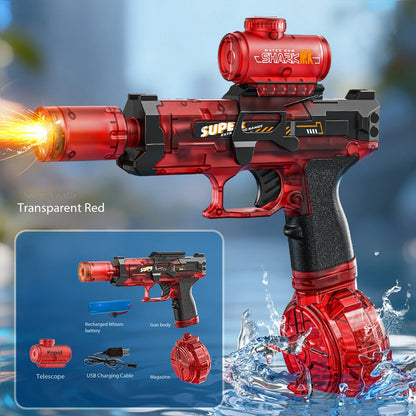 Children Simulated Firing Electric Water Gun Toy Gatling Automatic Continuous Shooting Water Pistol Summer Outdoor Toys for Kids