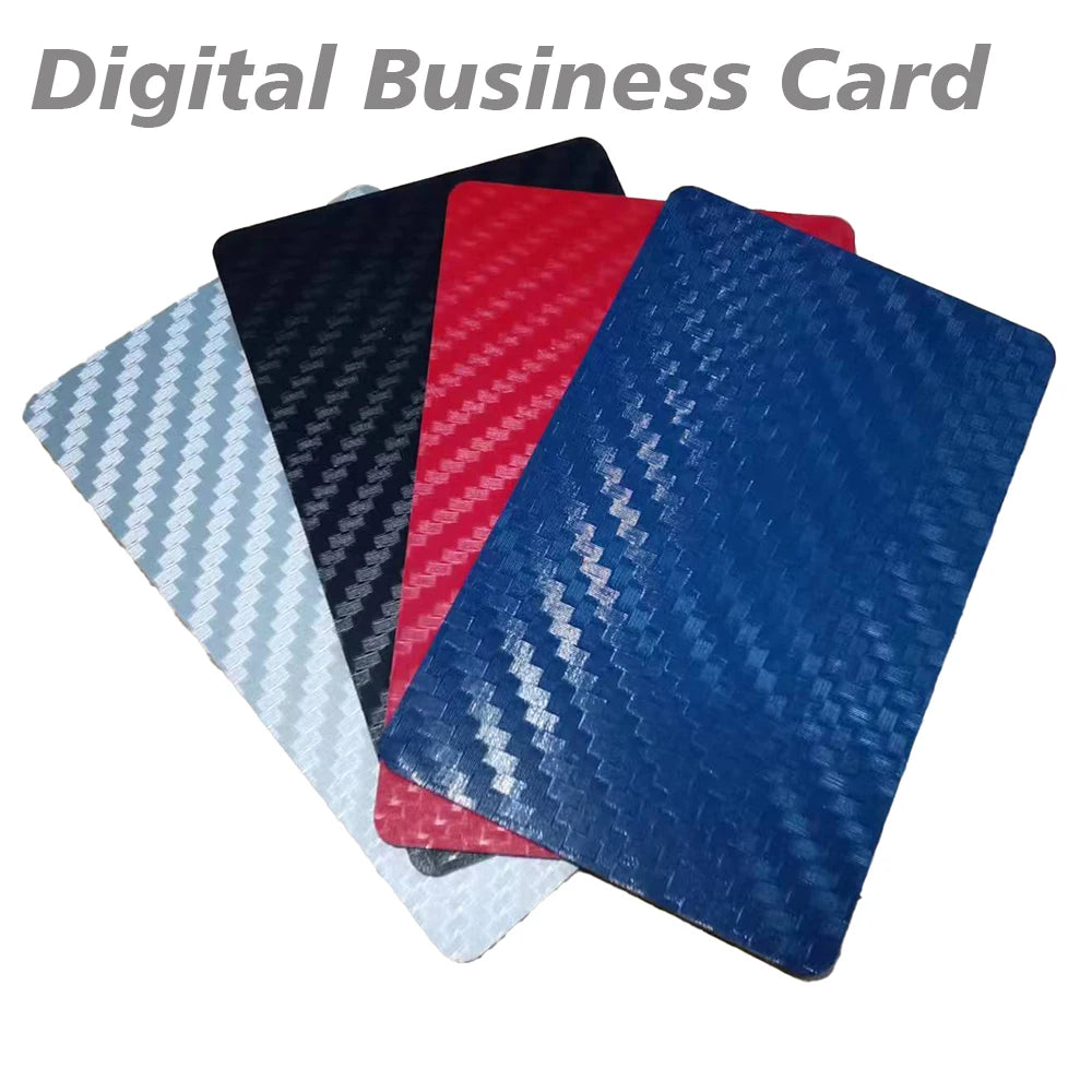 1Piece Digital Business Card Social Share NFC Carbon Fiber Smart NFC Card Business Card Fast Reading Ntag 215 Blank NFC Card