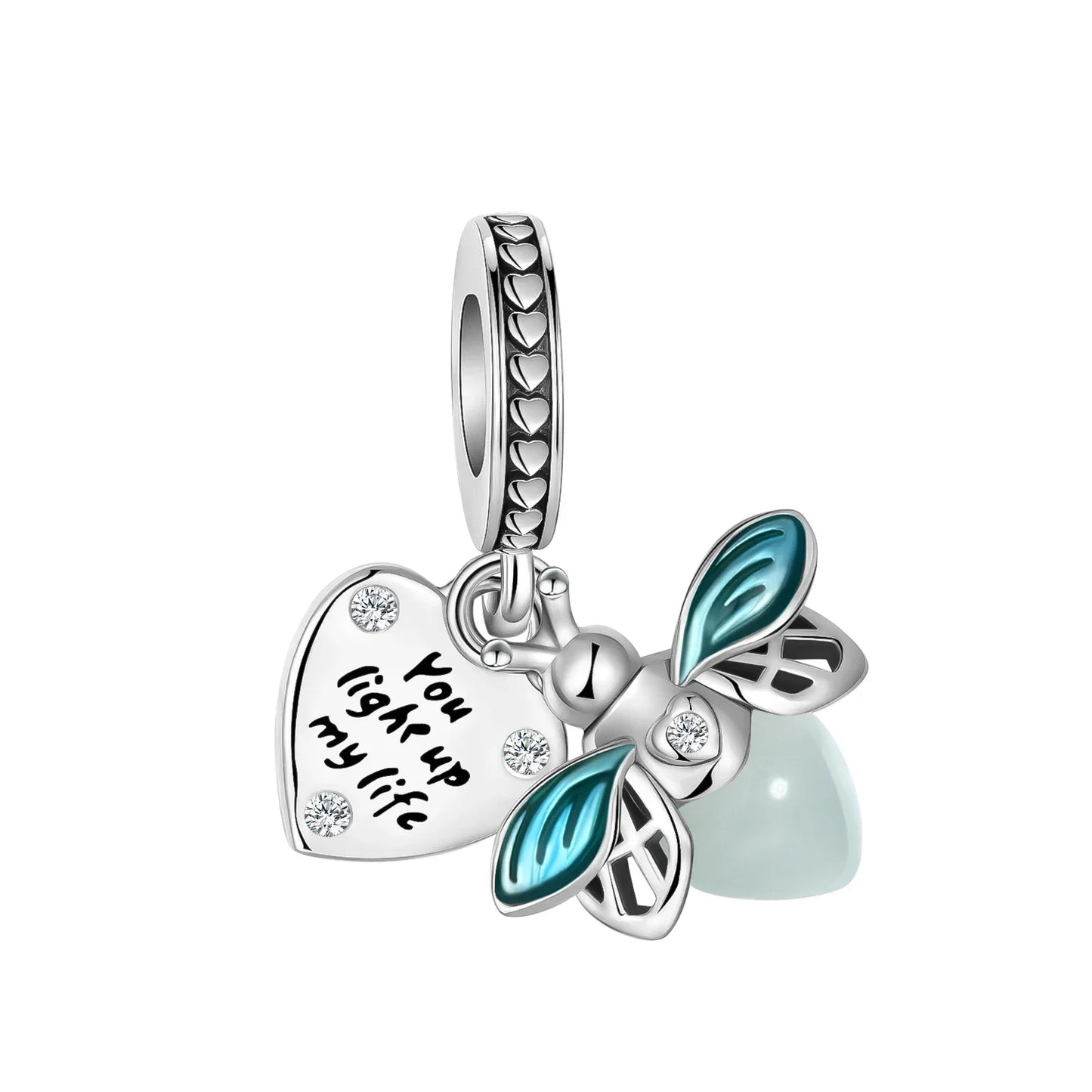 925 Sterling Silver Fashion Bee Honey Jar Sunflower Autumn Series