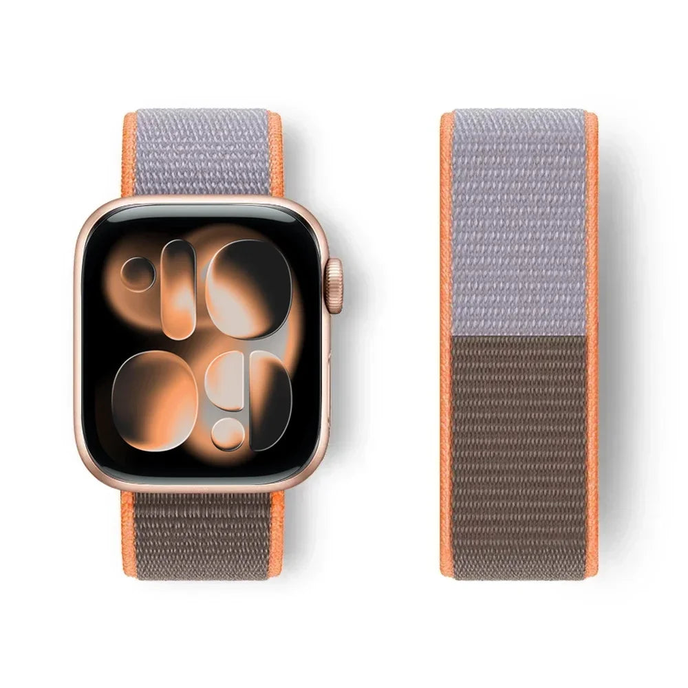 Nylon Loop for Apple Watch Band S11 46mm 40mm 44mm 45mm 42mm 41mm 49mm Smart Belt Bracelet for IWatch 11/10/9/8/7/6/SE/5/4 Strap