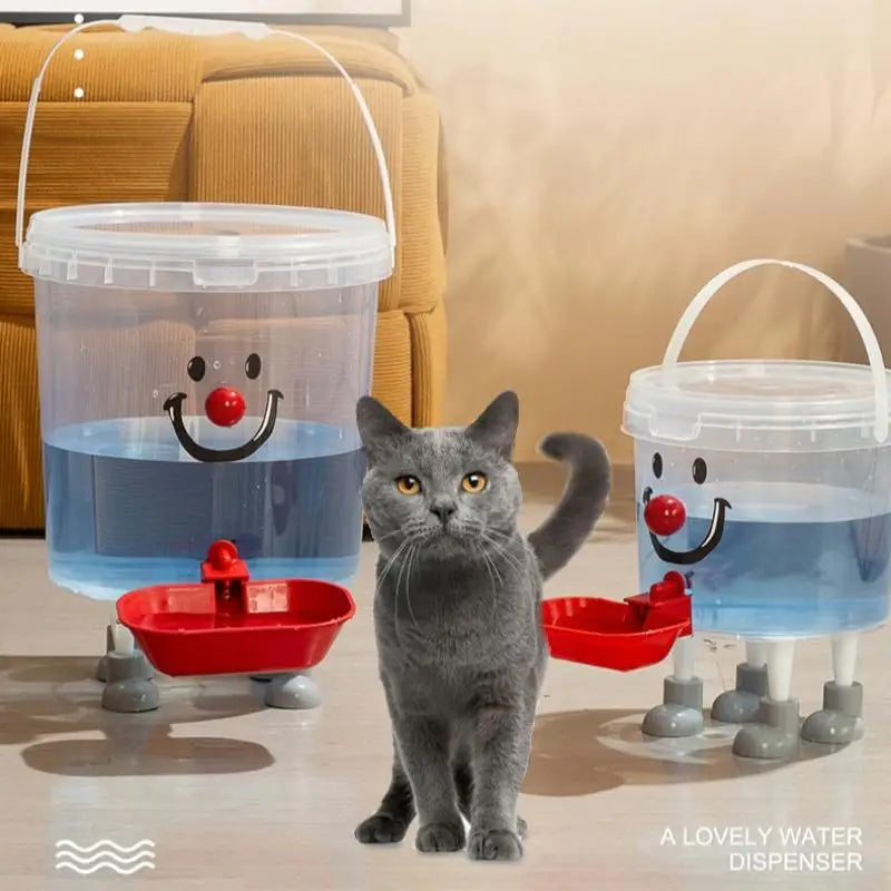 【1Set Large Capacity Pet Drinking Fountain 3/5/8/10L Cartoon Automatic Water Dispenser No-Electricity Auto Water Bowl】