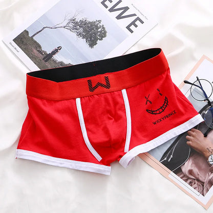 1/3/4 Pcs Mens Underwear Cotton Men Boxer Panties U-convex Man Breathable Underpants Sexy Comfort Male Boy Smiling Face Boxers