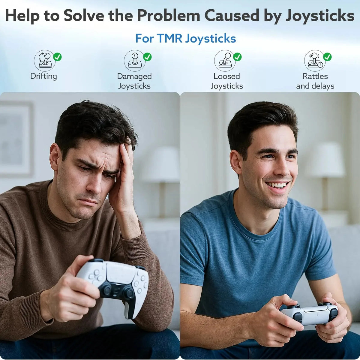 TMR Electromagnetic Joystick for PS5 Controller Thumbstick No-Drift Upgrade Replacement Kit Gamepad 3D Analog Sensor Accessories
