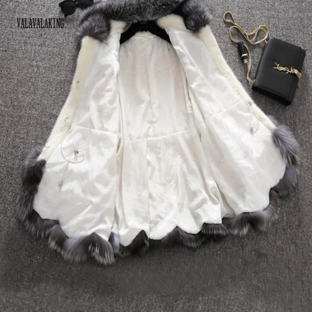 2026 Women Winter Plus Size Thick Furry Faux Fur Coat Female Hooded Long Sleeve Plush Jacket Lady Fake Fur Warm Fluffy Cardigan