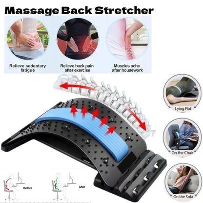 Back Massage Muscle Relaxation Stretcher, Back Stretching  Relaxation Massage Pad, Lumbar Support Stretcher, Pain Relief