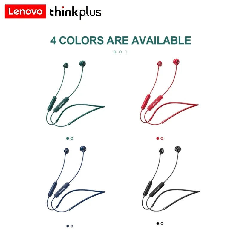 Lenovo Thinkplus SH1 Earphone Bluetooth Wireless Chip HIFI Sound Quality IPX5 Waterproof Sports Headset Magnetic Neckband Earbud