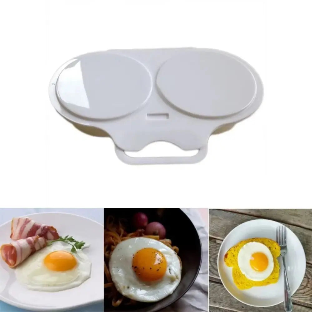 Food Grades Plastic Microwave Egg Cooker Heat Resistant Kitchen Cooking Mold Egg Fryer Easy To Clean Portable Steamed Egg Box