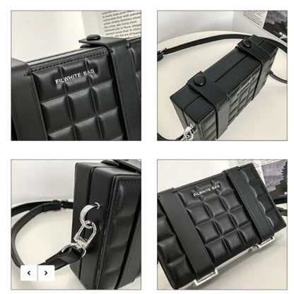 Trendy Brand Box Shape Bag for Man Woman 2026 New Small Square bag Pu Leather Shoulder Crossbody Bags Unisex Fashion Phone Purse