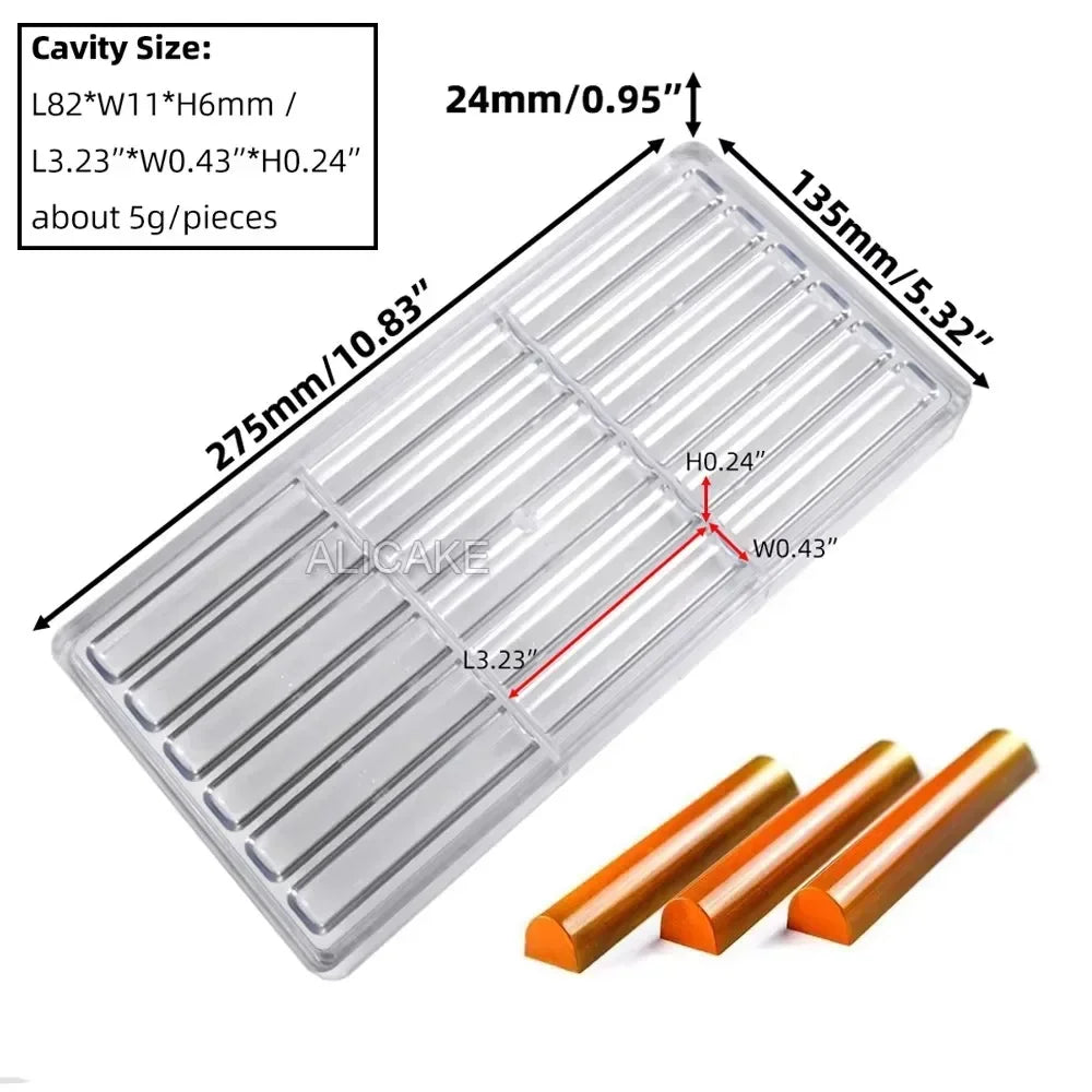 1Pcs Chocolate Molds Polycarbonate Candy Flowers Cube Oval Shape Confectionery Pans Trays Acrylic Baking Utensils Pastry Mould