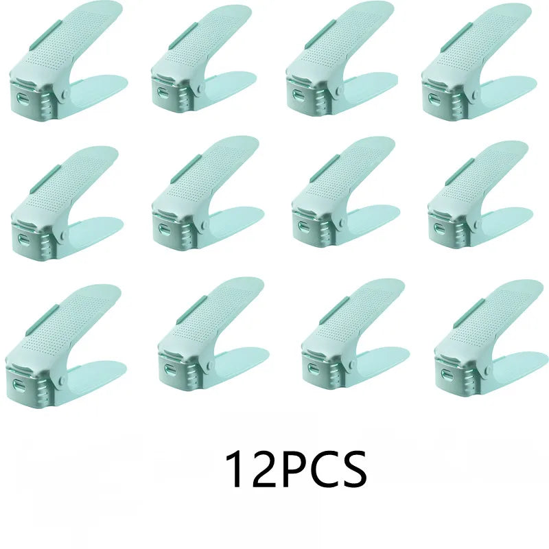 Durable Adjustable Shoe Organizer Footwear Support Slot Space Saving Cabinet Closet Stand Shoes Storage Rack Shoebox