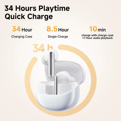 QCY MeloBuds Pro ANC Bluetooth 5.3 Earphones Wireless 46dB Hybrid ANC Hi-Res LDAC Earbuds 6 Mic Headphones 34H In-Ear Detection