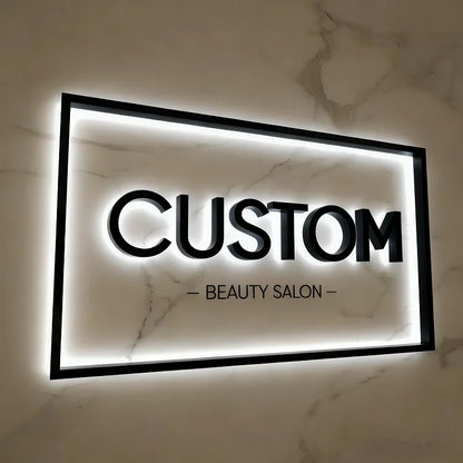Custom 3D Business Logo Sign Large Personalized Illuminated LED Wall Signage Outdoor Backlit or Channel Letters for Storefront