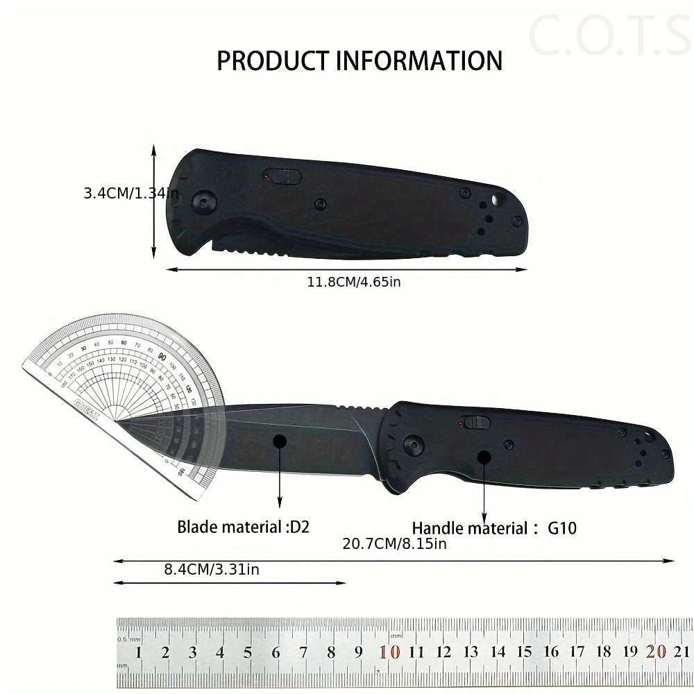 BM 4300 Folding Knife G10 Handle Wilderness Exploration, Hunting, Tactical Combat, Ergonomic Handle, EDC Multi-functional Knives