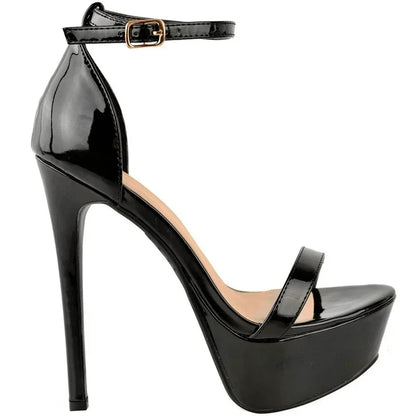 LOSLANDIFEN Women Sandals Sexy Open Toes 14cm Supper High Heels Peep Toes Platform Stilettos Party Wedding Shoes Plus Size 43 44