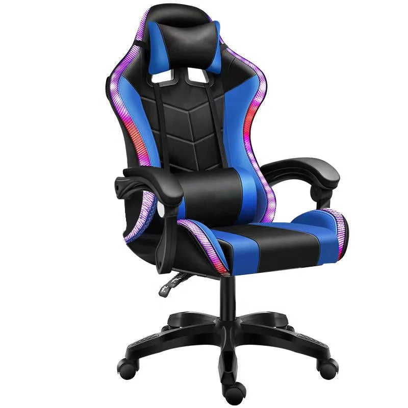 Luxury Executive Pink RGB Gaming Chair Sillas With LED Light Ergonomic Computer PC Gamer Racing Massage Chair for Girls