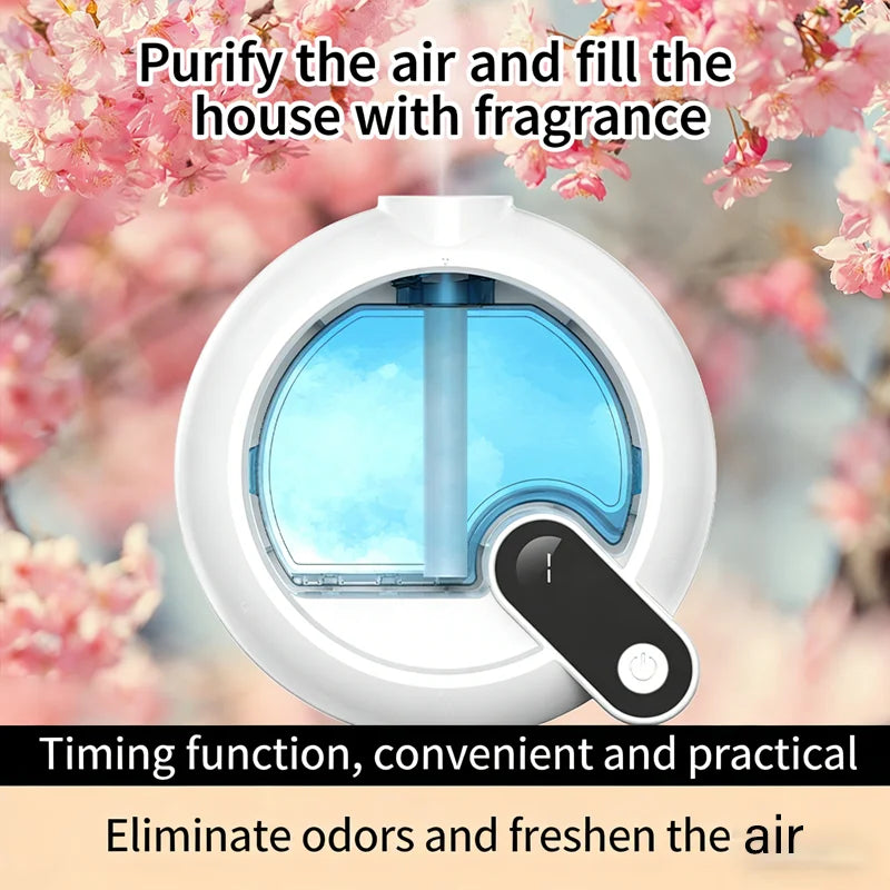 New Smart Aromatherapy Diffuser Wall-Mounted Automatic Fragrance Sprayer Water-Free Mist Rechargeable Scent Diffuser for Home