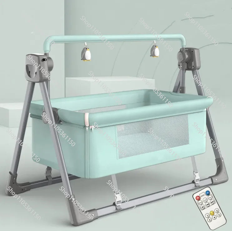 Custom Multi-function Electric Baby Rocking Cradle Bed Easy Foldable Baby Bassinet with Music Mosquito Net Electronic Baby Swing