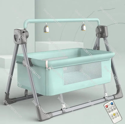 Custom Multi-function Electric Baby Rocking Cradle Bed Easy Foldable Baby Bassinet with Music Mosquito Net Electronic Baby Swing