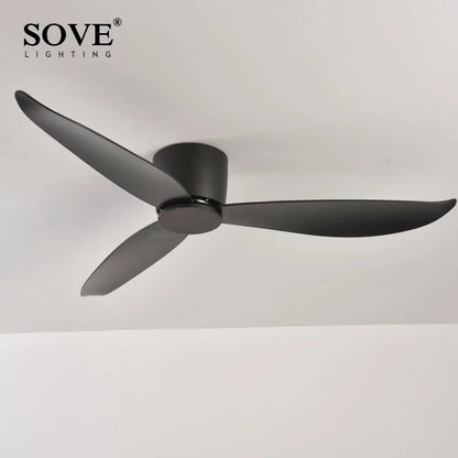 SOVE Low Floor Modern BLDC Ceiling Fan with Remote Control Household Use Ventilation Fan Motor Electric Fan Decorative Fans