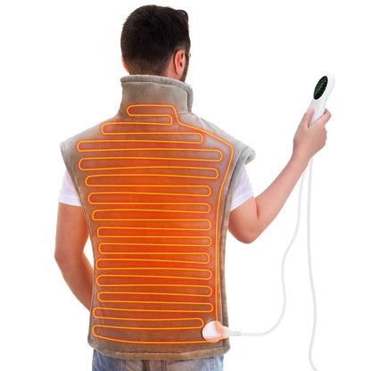 60*90cm Electric Shoulder Heating Pad Wrap Vest for Neck Winter Body Warmer Whole Back Pain Relief Fatigue Neck Massager Brace