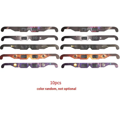 1-100pcs Paper Solar Eclipse Glasses Anti-uv Viewing Glasses Safe Shades Observation Solar Glasses Protect Eyes Random Color