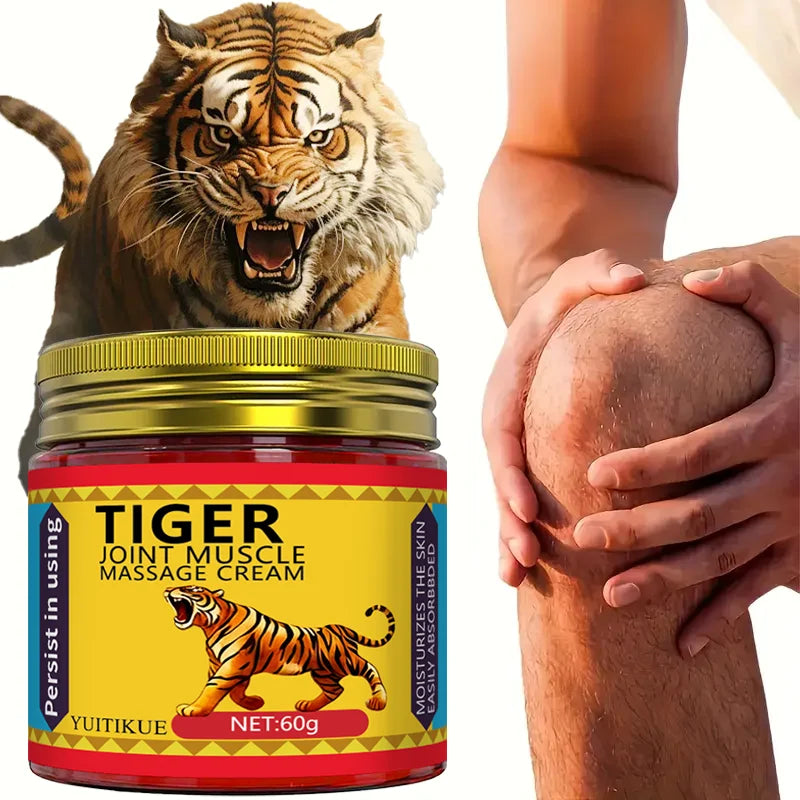 YUITIKUE 60g Tiger Massage Balm Easily Absorbed Moisturizing Care For Joint Muscle Knee Wrist Hand Foot Body Skin