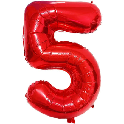 Multi Color Large Numbers 3 Balloon 32Inch 1 2 3 4 5 6 7 8 9 Birthday Ball Red Digit Bachelorette Balloons Figure Golob Balloons
