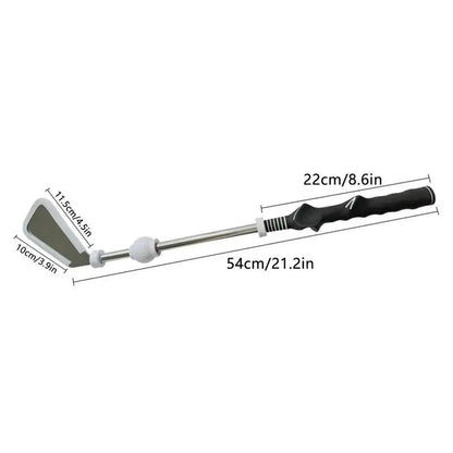 Retractable Golf Swing Training Aid,Rhythm Click Sound Warm Up Golf Swing Trainer,Golf Grip Trainer Attachment -Strength & Tempo
