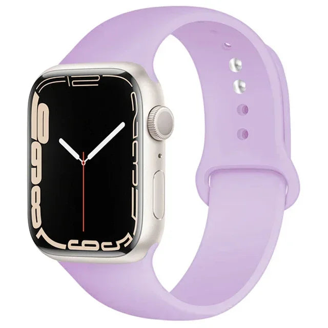 Silicone Band For Apple Watch strap 46mm 44mm 45mm 40mm 41mm 42-38mm 49mm sport bracelet iwatch series 11 10 9 8 7 6 5 SE Ultra3