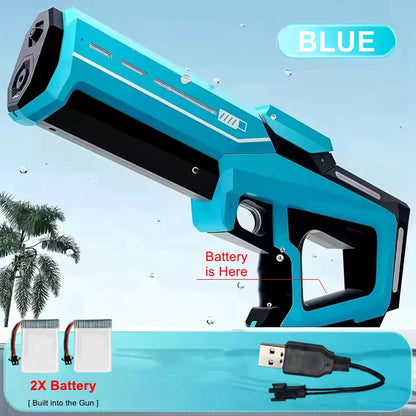 Electric Water Guns for Adults Powerful Squirt Automatic Suction Water Storage Gun Blasters Summer Pool Outdoor Game Toy Gift