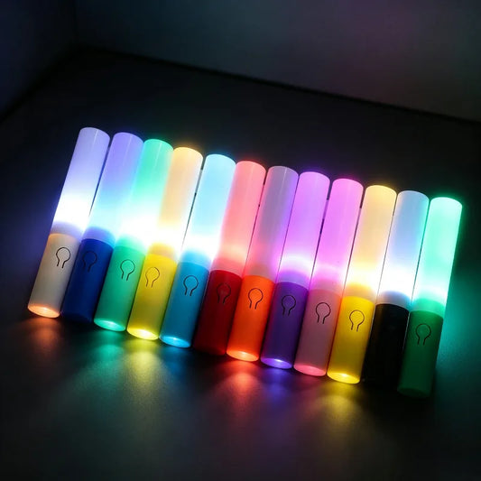 Kpop Glowing Lightstick Concerts Colorful Idol Support Rod Glow in The Dark LED Lightstick Wedding Decor Halloween Party Supplie