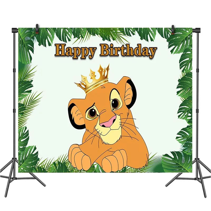 Lions Thme Boy Birthday Party Decorative Supplies Paper Cup Plates Napkin Caketopper Balloon For  Baby Shower Parties Decoration
