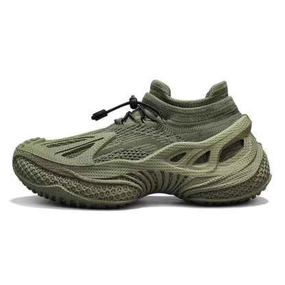 Men's shoes new breathable mesh sports shoes trendy one foot casual thick soled sports shoes dad shoes