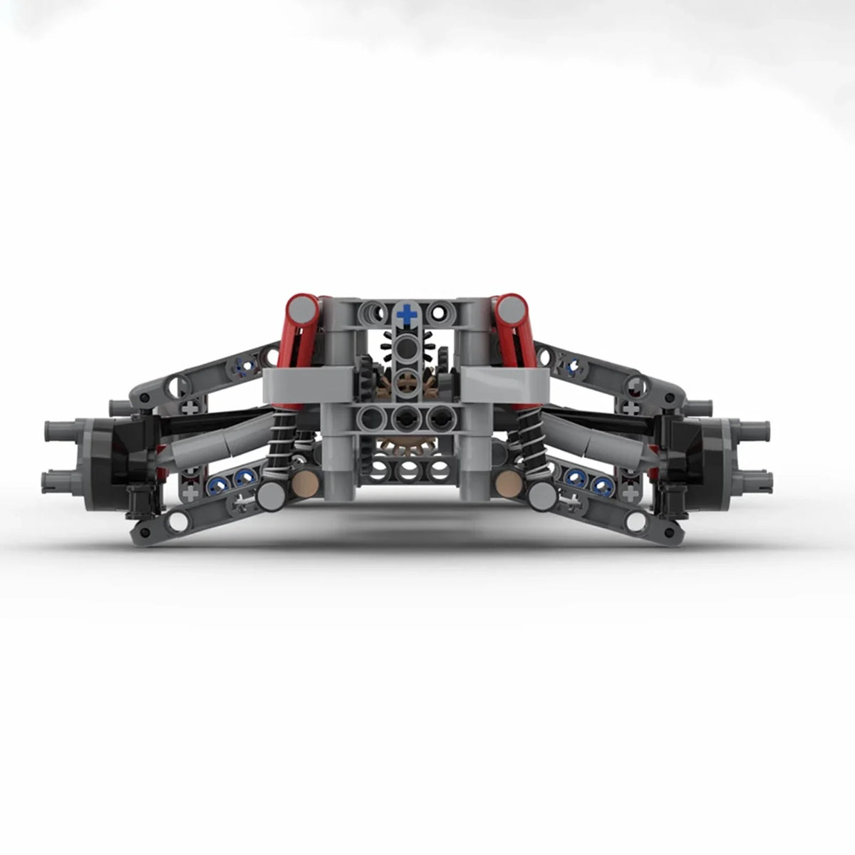 MOC 4WD Four-wheel Drive Independent Suspension Differential Chassis Steering Axle Building Blocks Tech Car Parts Toys Kids Gift