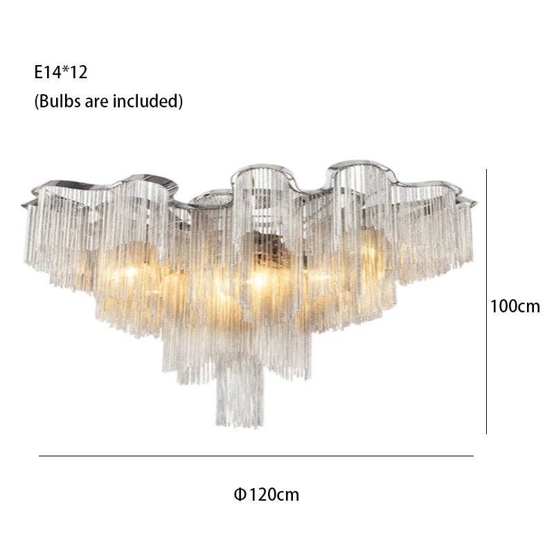 Luxury Tassels Led Pendant Lights New Gold Lustres Hanging Lamps For Ceiling Modern Decoration Home Decor For Bedroom Chandelier