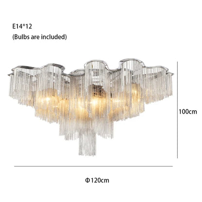 Luxury Tassels Led Pendant Lights New Gold Lustres Hanging Lamps For Ceiling Modern Decoration Home Decor For Bedroom Chandelier