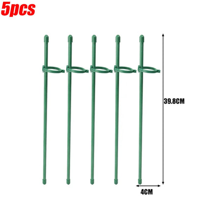 Adjustable Plant Support Rod Garden Stakes Shrub Flower Stick Tomatoes Vine Orchid Stand Potted Plants Holder Pole with Clip