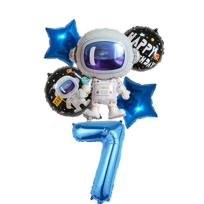 Planet Astronaut Birthday Party Decoration Paper Cup Plate Napkin Balloon Tablecloth  For Kids Baby Shower Party Supplies Gifts