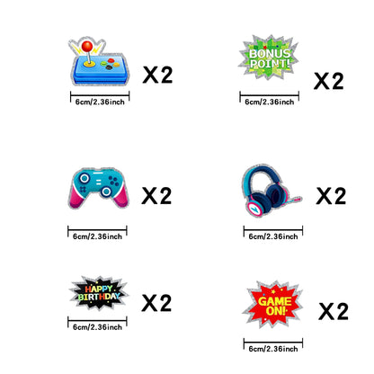 GamePad Cake Topper Happy Birthday Wedding Game on Kids Boys Party Baby Shower Cupcake Toppers Decoration Baking Supplies DIY