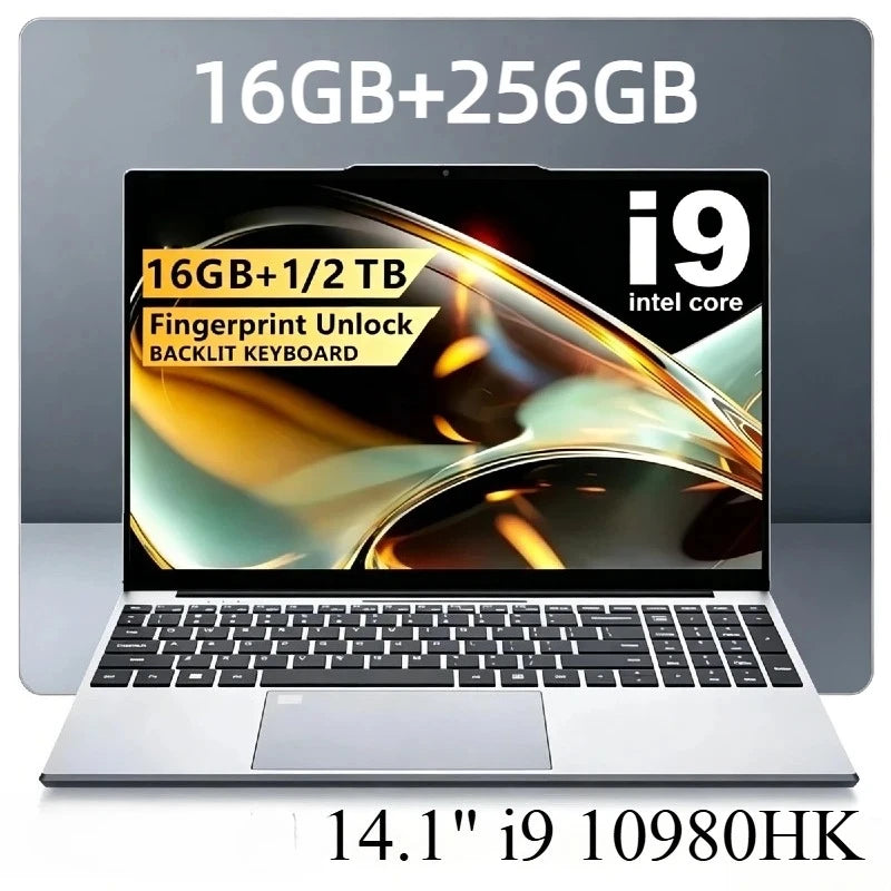 Intel Core i9 10980HK 14.1 Inch Pro Laptop 8C16T 2.4-5.3GHz 16MB 45W 32GB RAM 2TB M.2 SSD Gaming Notebook Office Fast New