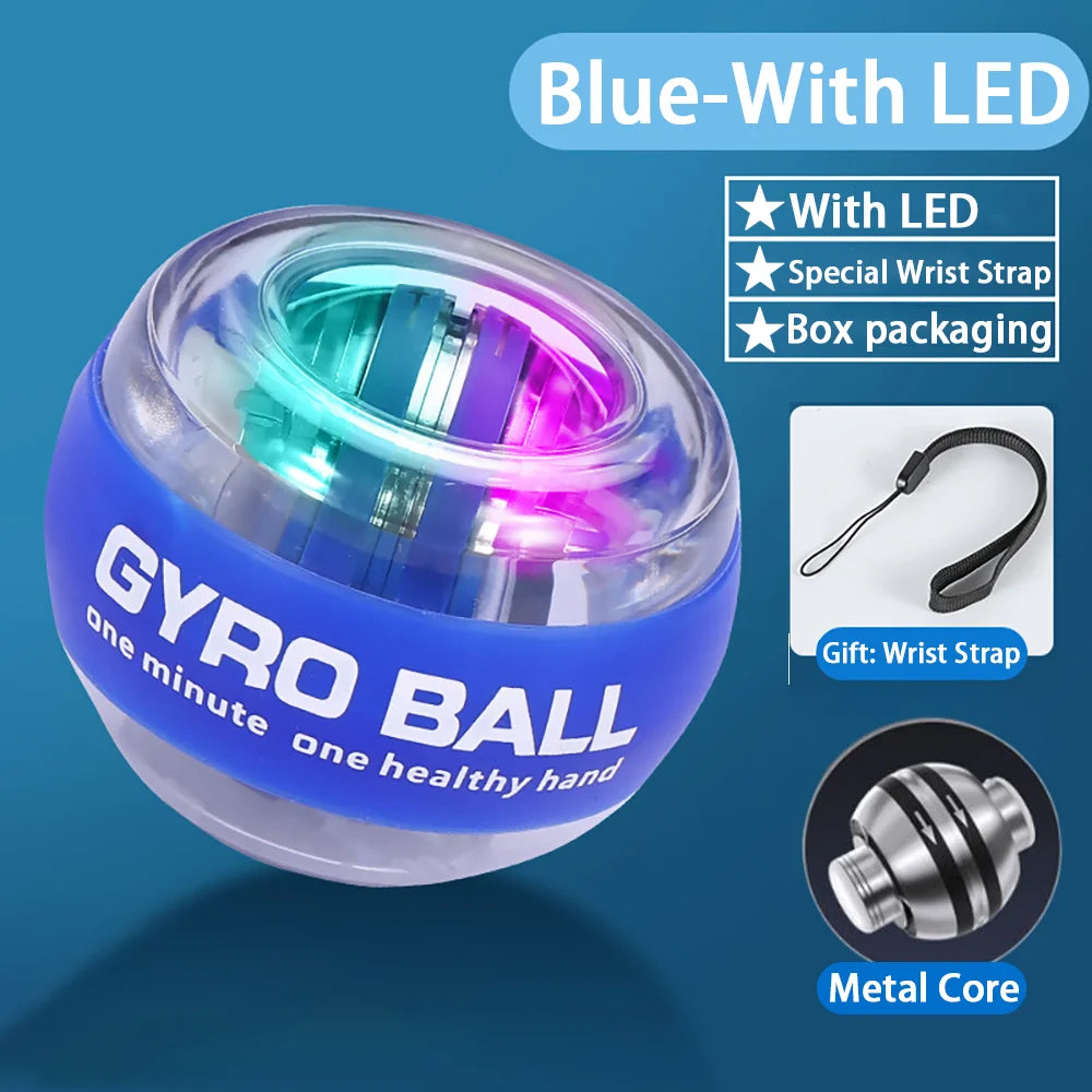 Wrist Power Hand Ball Auto-Start Grip Ball Strengthener Gyroscopic Arm Gyro Hand Ball Home Fitness Forearm Exerciser